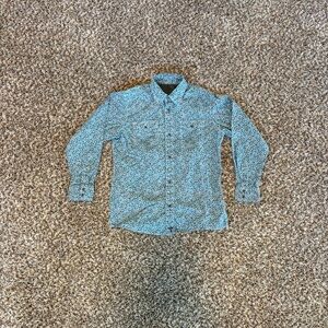 Men's Blue Patterned Shirt